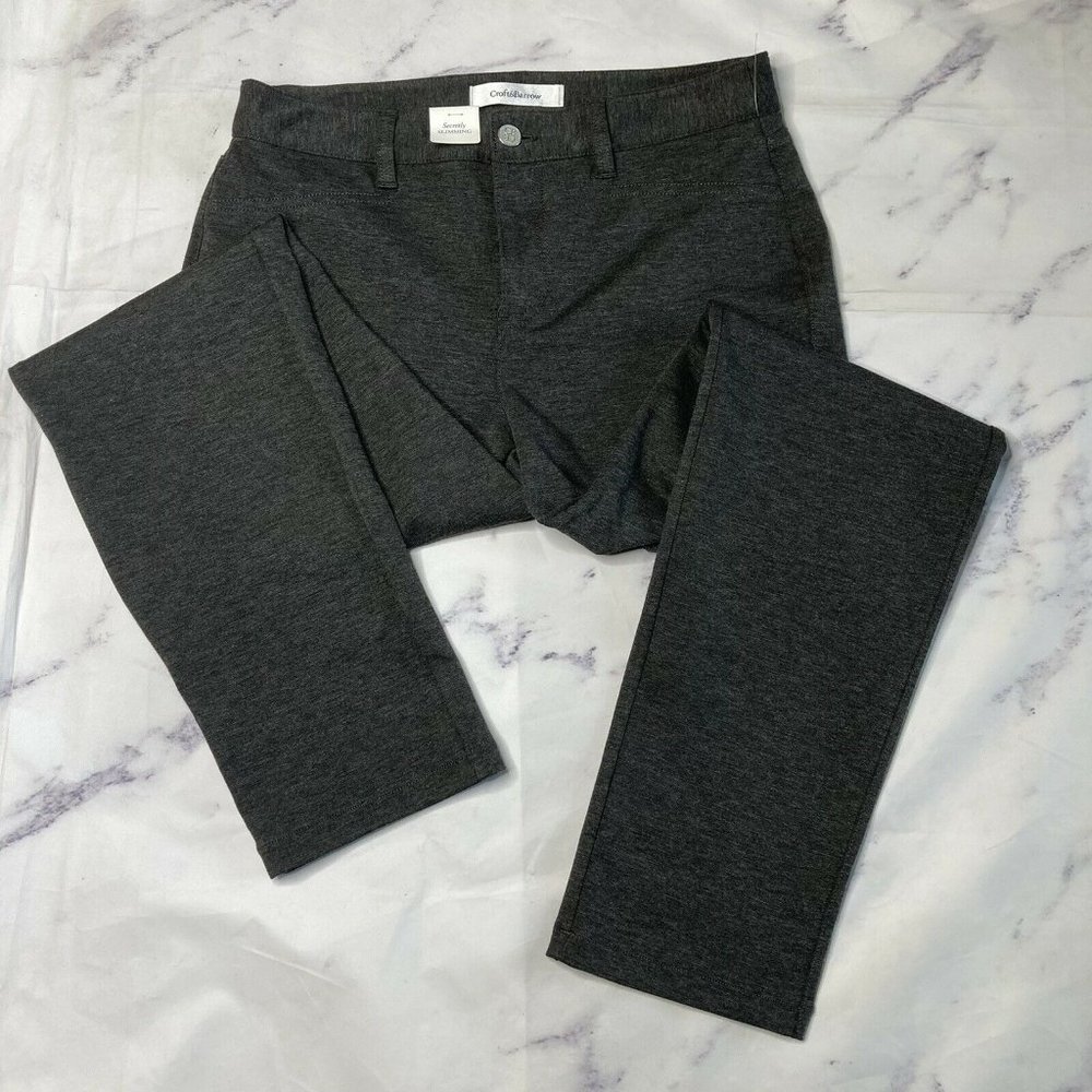 Croft and Barrow Gray Skinny Dress Pants Womens Size 10 Secretly Slimming Slim